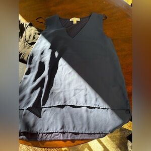 Michael Kors Navy V-Neck Blouse